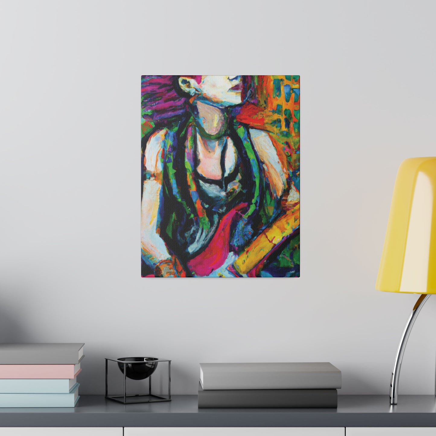 9572N - Rockstar Oil Painting Style Print | Poster | Home Decor | Wall Art | Music Art | Canvas