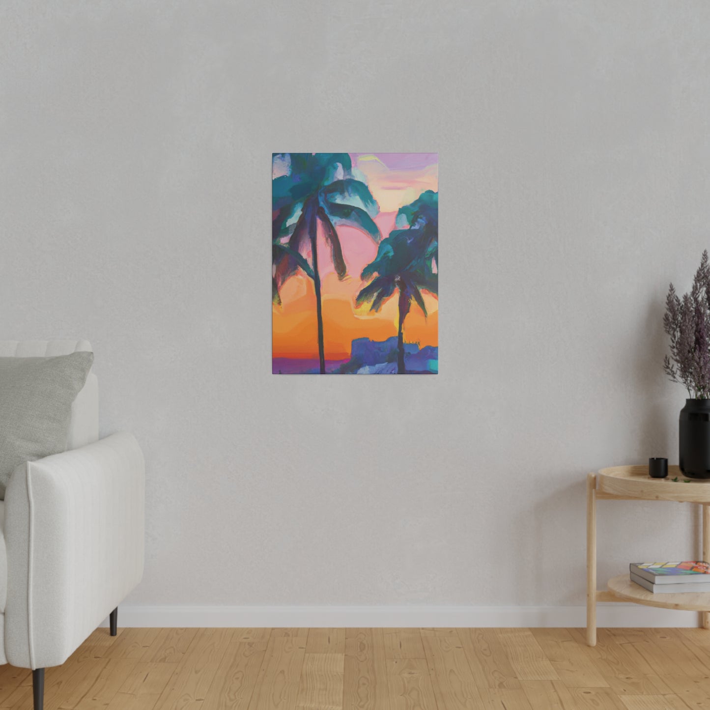 6494M - Miami Beach Sunset Painting Print | Miami | Beach | Sunset | Poster | Home Decor | Wall Art | Canvas