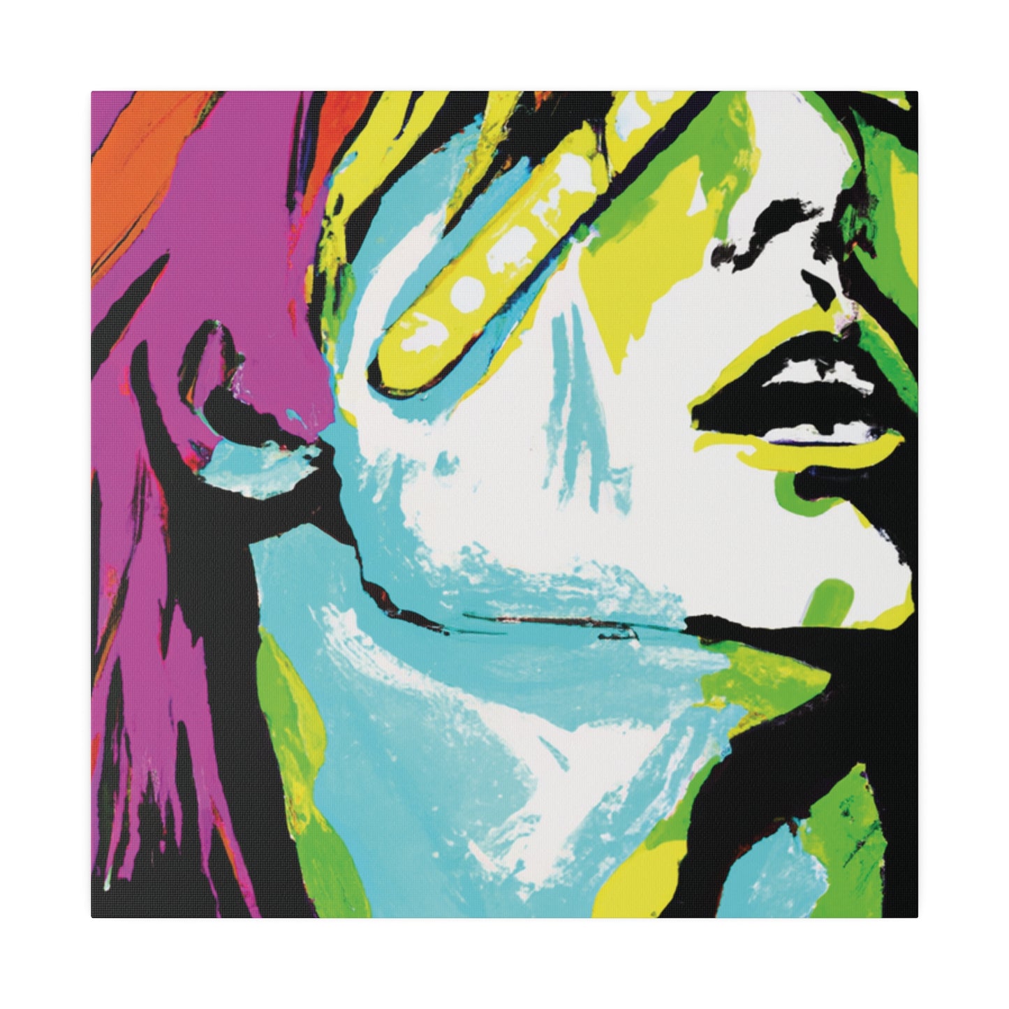 2120E - Rockstar Painting Print | Face | Abstract | Poster | Home Decor | Wall Art | Music Art | Canvas