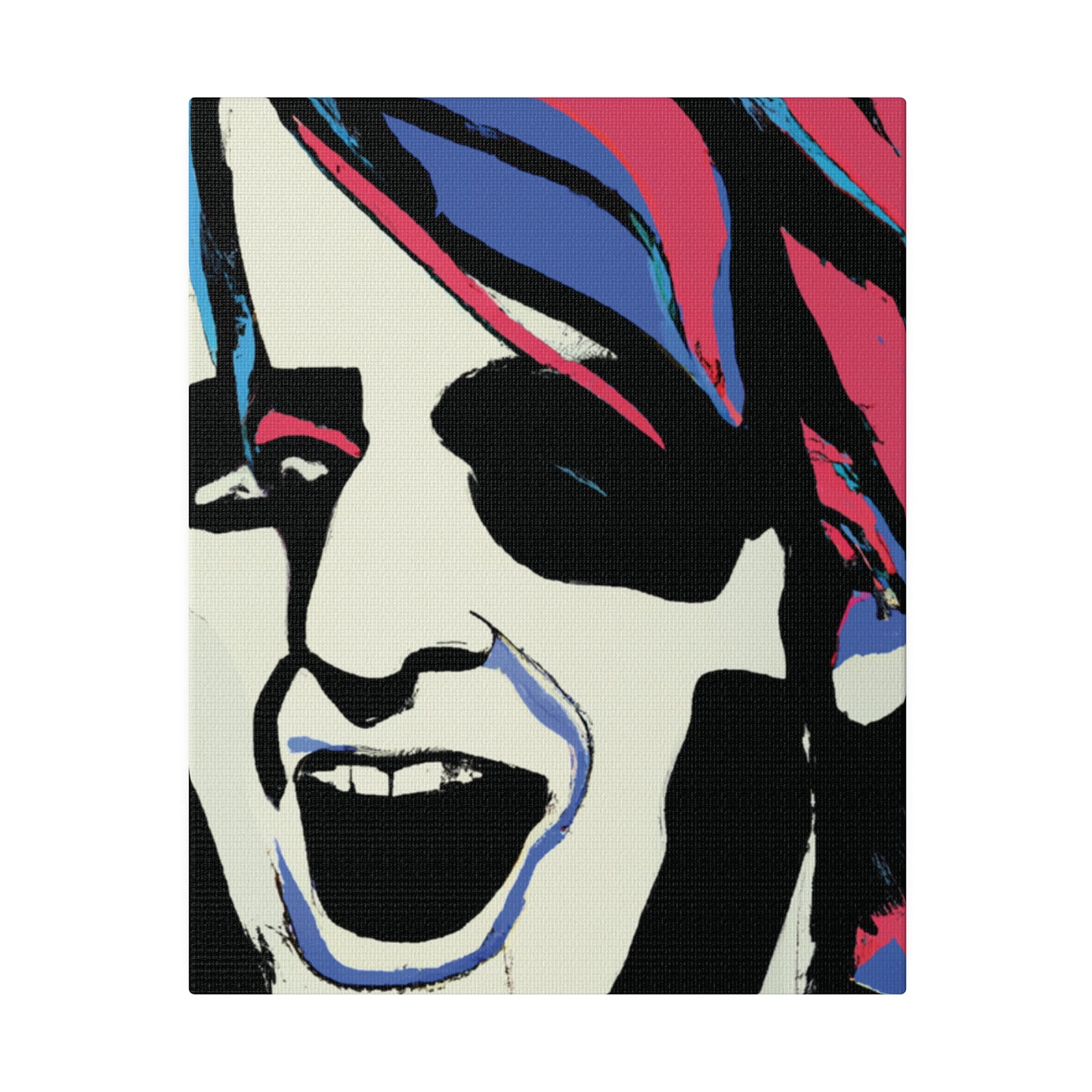 4318K - Rockstar Painting Print | Face | Abstract | Poster | Home Decor | Wall Art | Music Art | Canvas