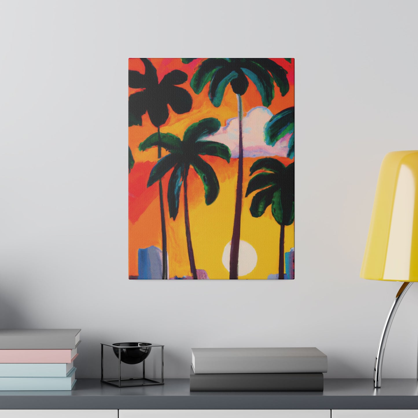 4327O - Miami Beach Sunset Painting Print | Miami | Beach | Sunset | Poster | Home Decor | Wall Art | Canvas