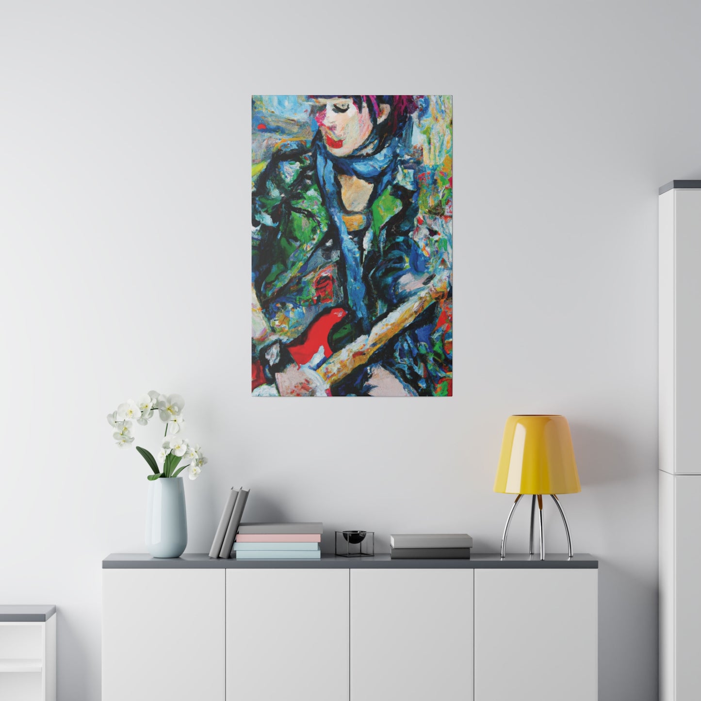 7452C - Rockstar Oil Painting Style Print | Poster | Home Decor | Wall Art | Music Art | Canvas