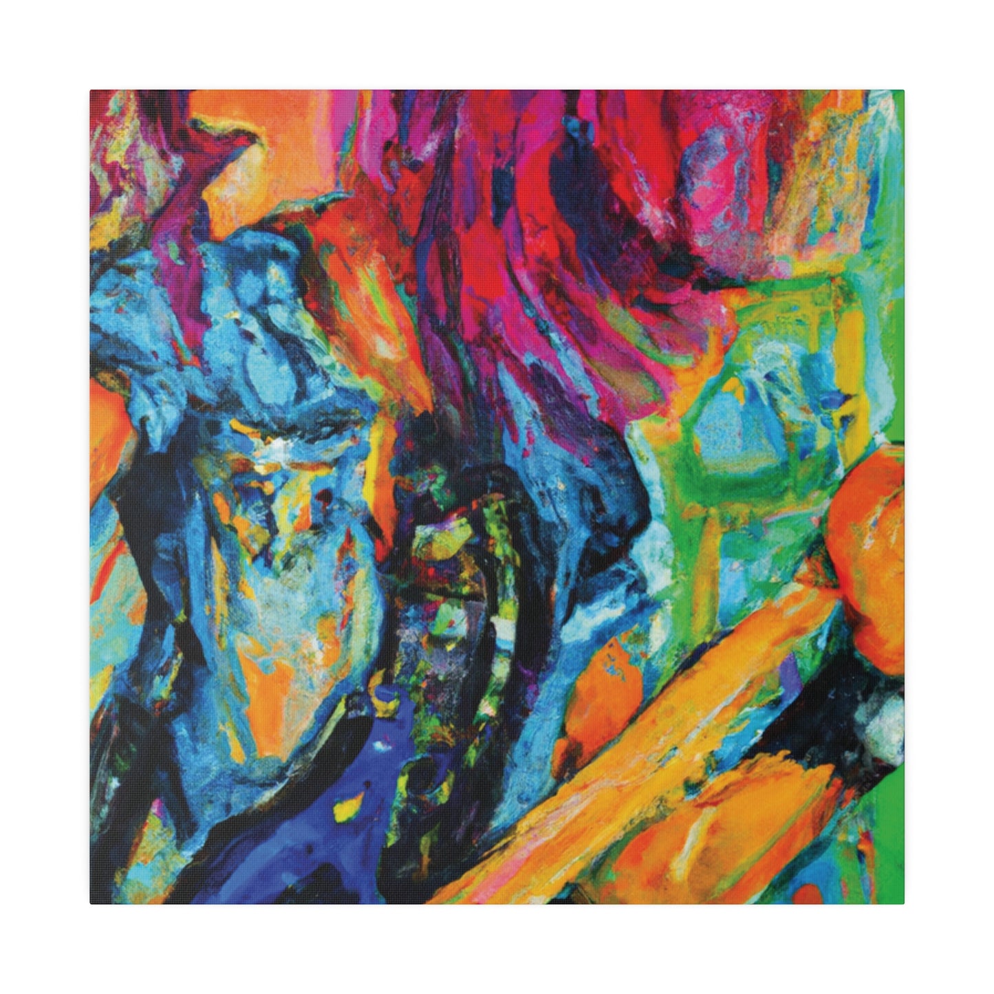 9483V - Rockstar Oil Painting Style Print | Poster | Home Decor | Wall Art | Music Art | Canvas