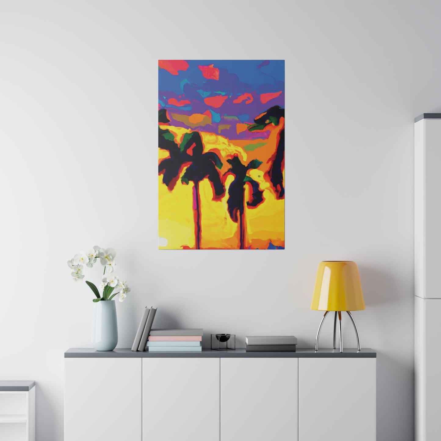 7121s - Miami Beach Sunset Painting Print | Miami | Beach | Sunset | Poster | Home Decor | Wall Art | Canvas