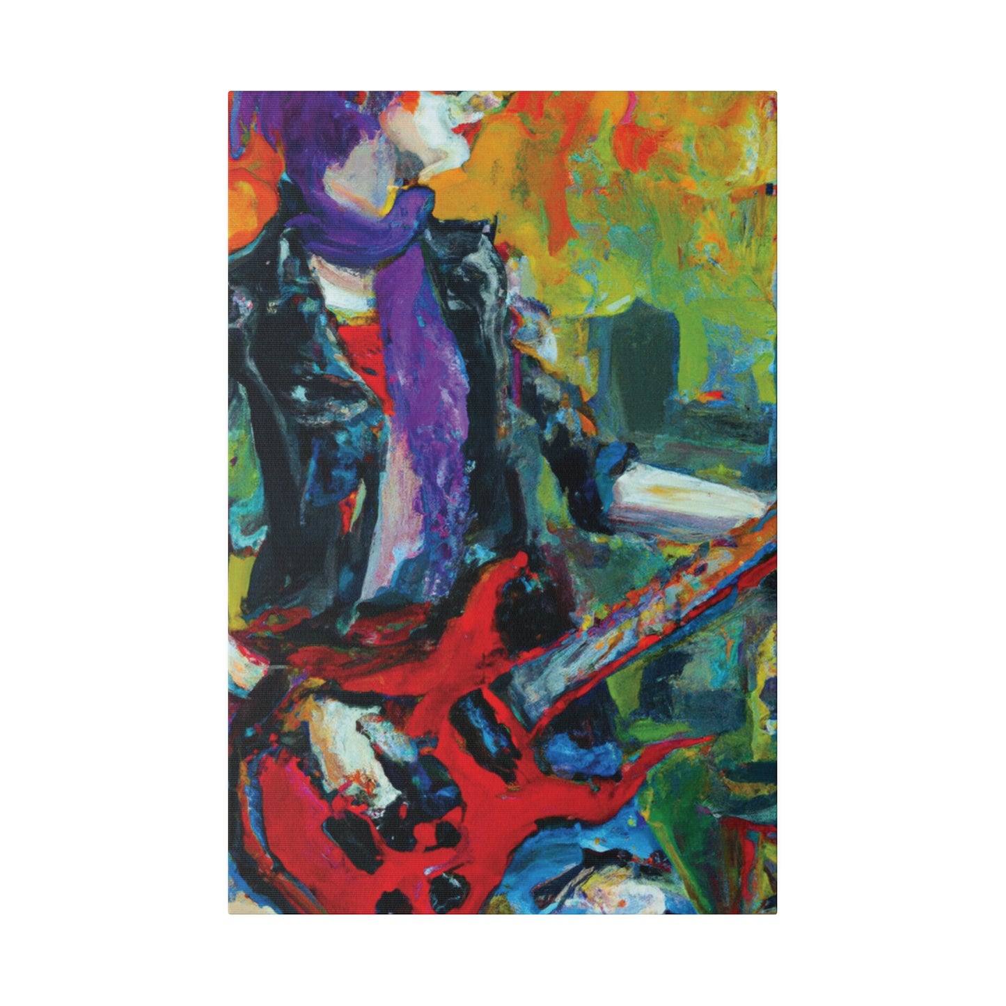 9823K - Rockstar Oil Painting Style Print | Poster | Home Decor | Wall Art | Music Art | Canvas