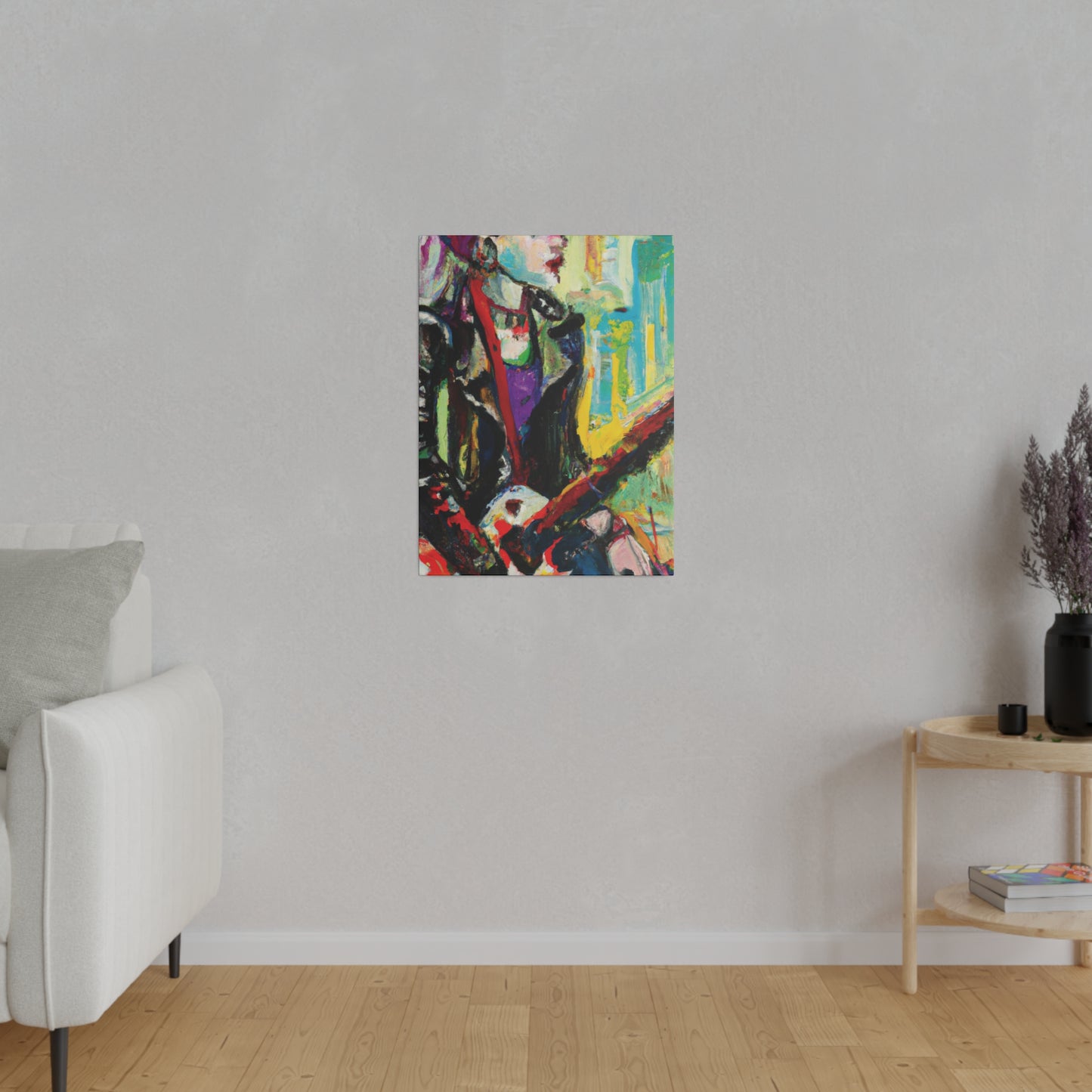 4247P - Rockstar Oil Painting Style Print | Poster | Home Decor | Wall Art | Music Art | Canvas