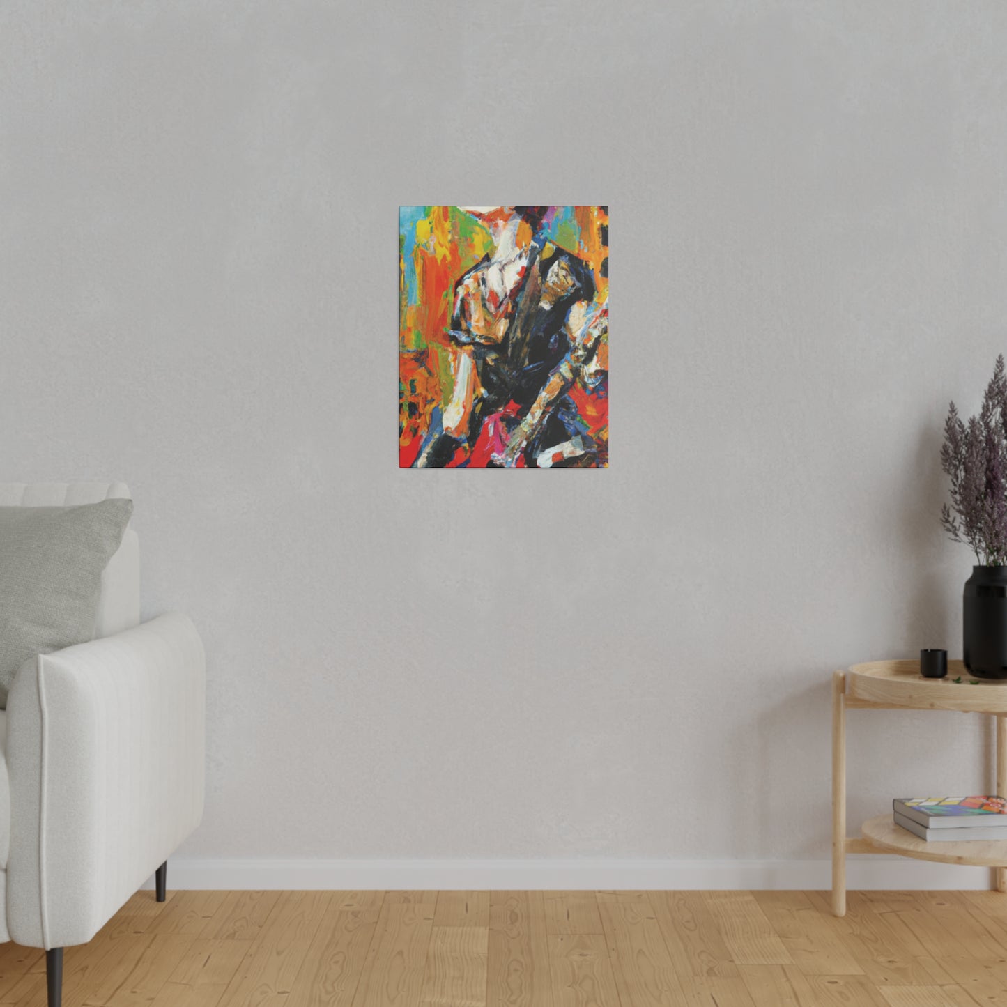 5867V - Rockstar Oil Painting Style Print | Poster | Home Decor | Wall Art | Music Art | Canvas