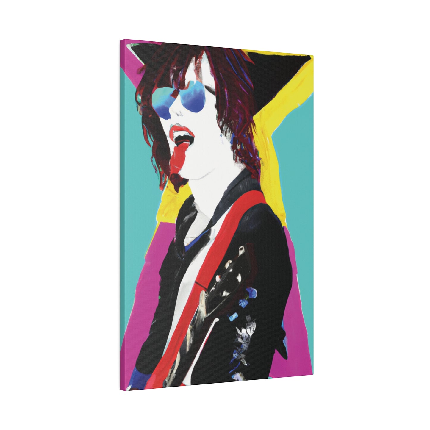 8865A - Rockstar Painting Print | Face | Abstract | Poster | Home Decor | Wall Art | Music Art | Canvas