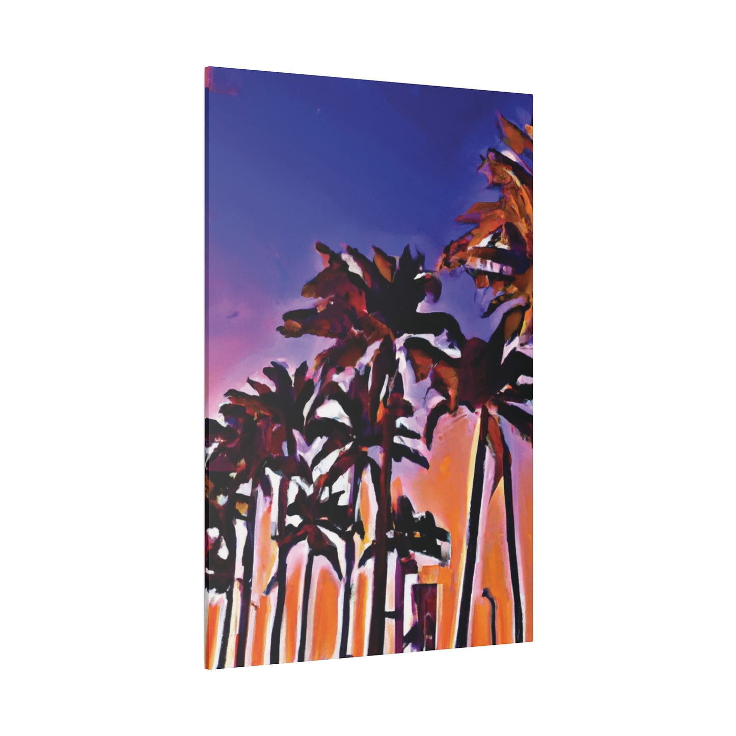 1463E - Miami Beach Sunset Painting Print | Miami | Beach | Sunset | Poster | Home Decor | Wall Art | Canvas