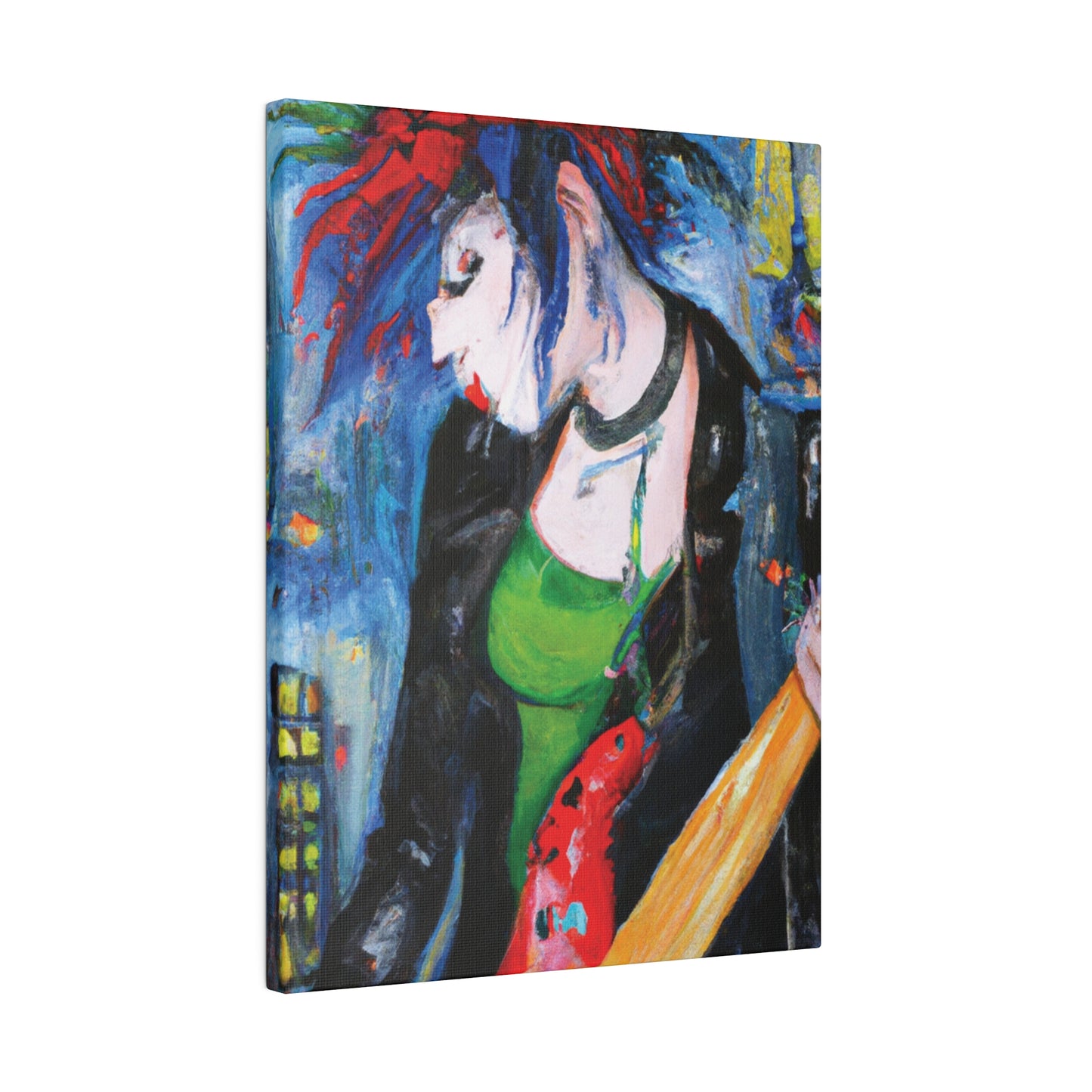 9423T - Rockstar Oil Painting Style Print | Poster | Home Decor | Wall Art | Music Art | Canvas