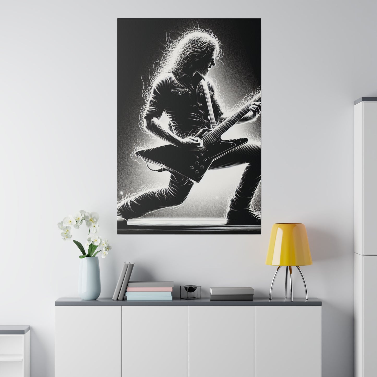 4987J - music art work, rockstar gifts, musician gift ideas, guitar art work, guitar artwork, guitar wall art canvas, playing guitar, decor