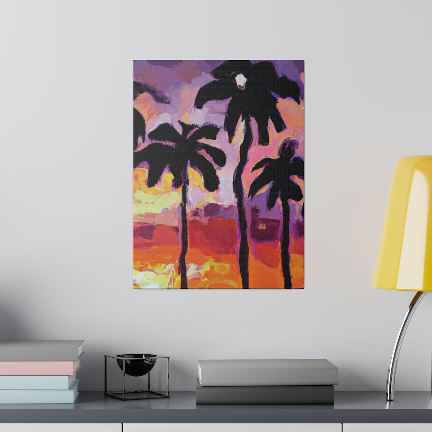 7449F - Miami Beach Sunset Painting Print | Miami | Beach | Sunset | Poster | Home Decor | Wall Art | Canvas