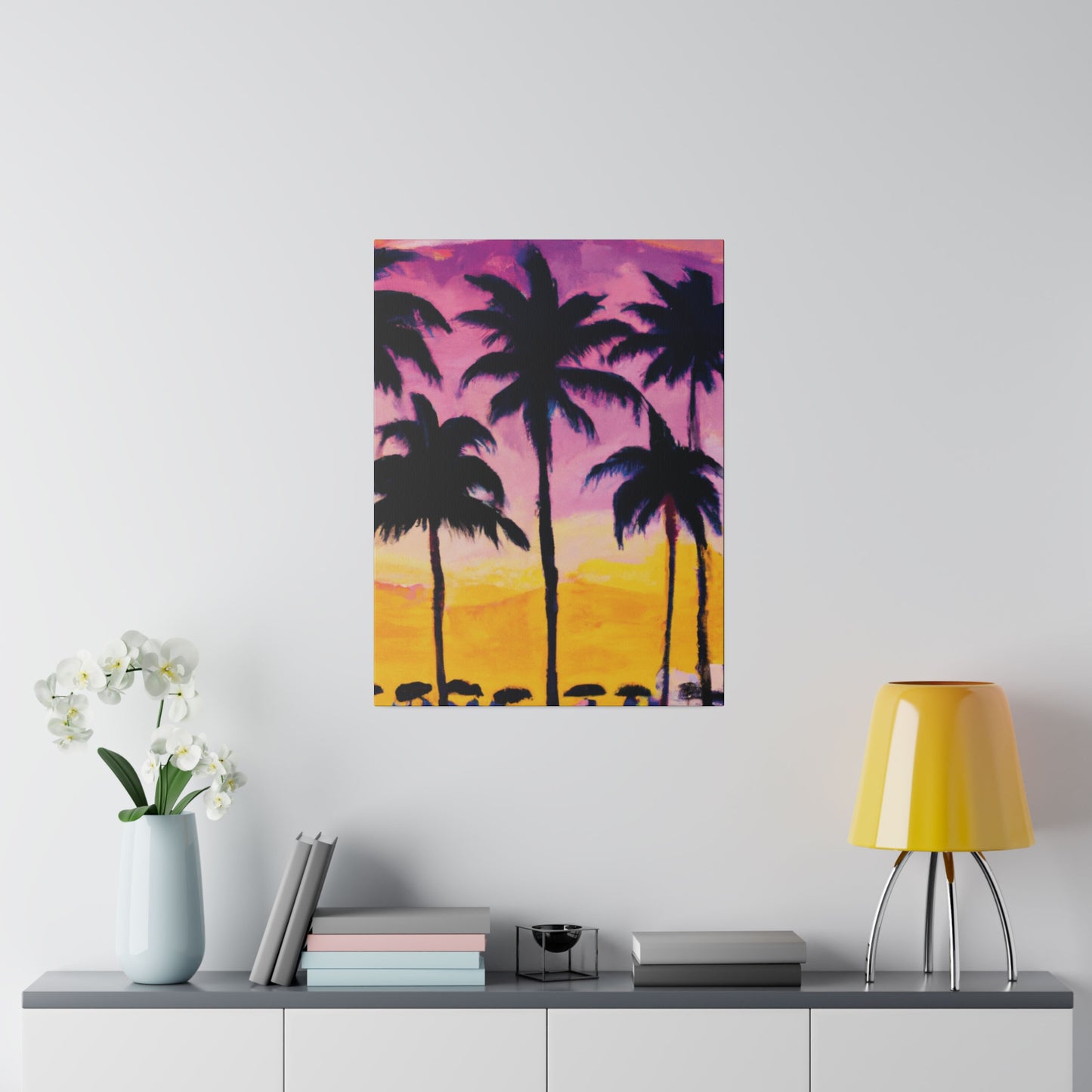 4102I - Miami Beach Sunset Painting Print | Miami | Beach | Sunset | Poster | Home Decor | Wall Art | Canvas