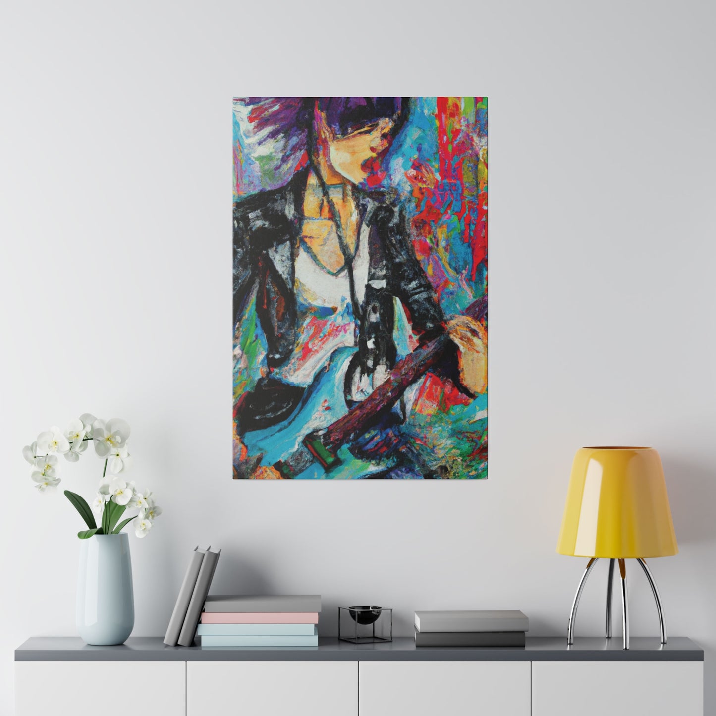 3492Z - Rockstar Oil Painting Style Print | Poster | Home Decor | Wall Art | Music Art | Canvas