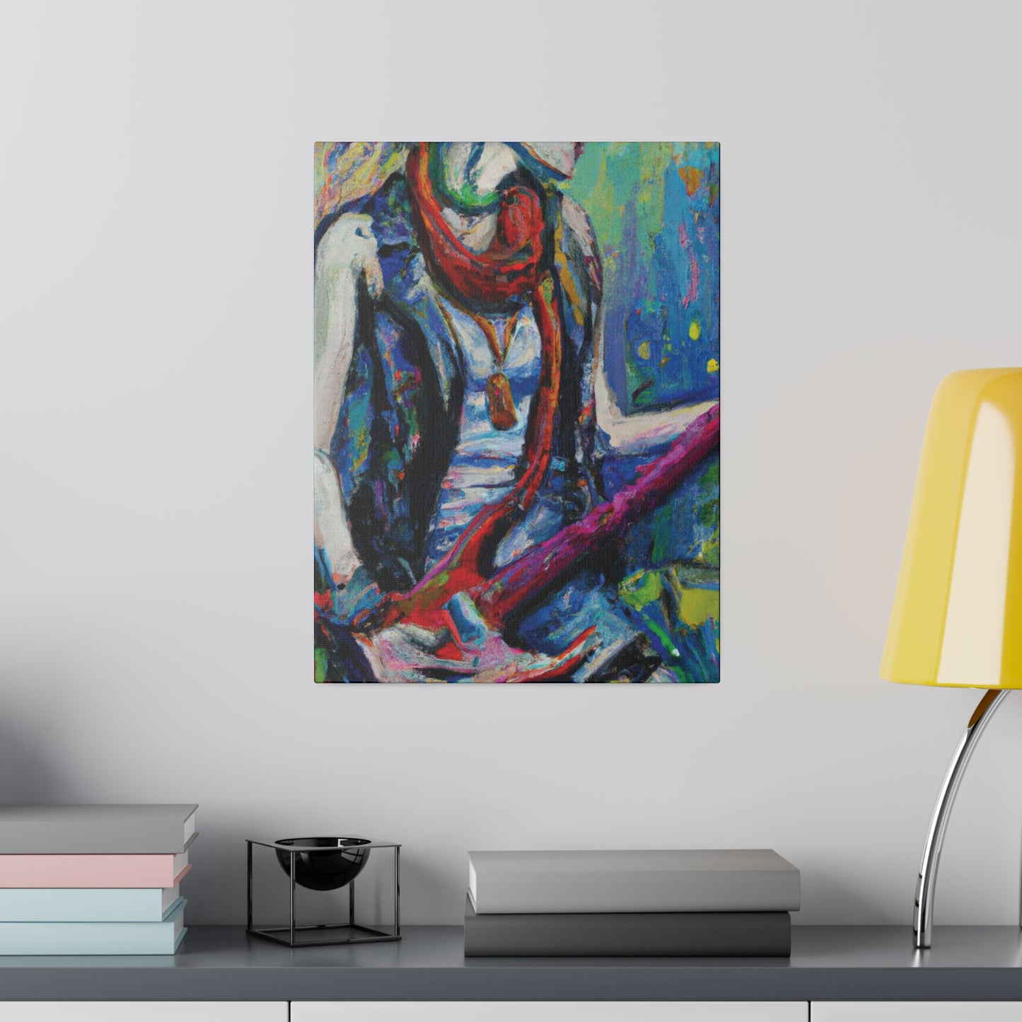 6328G - Rockstar Oil Painting Style Print | Poster | Home Decor | Wall Art | Music Art | Canvas