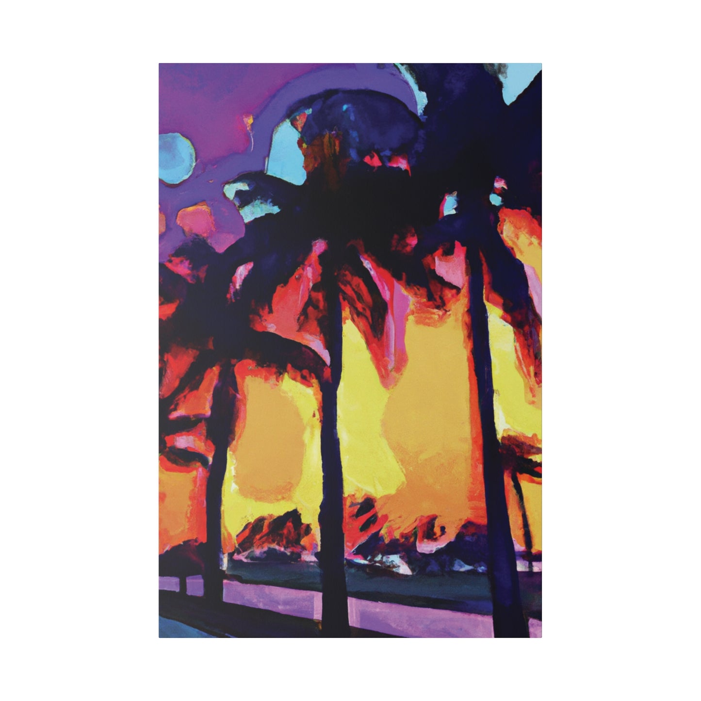 7278A - Miami Beach Sunset Painting Print | Miami | Beach | Sunset | Poster | Home Decor | Wall Art | Canvas