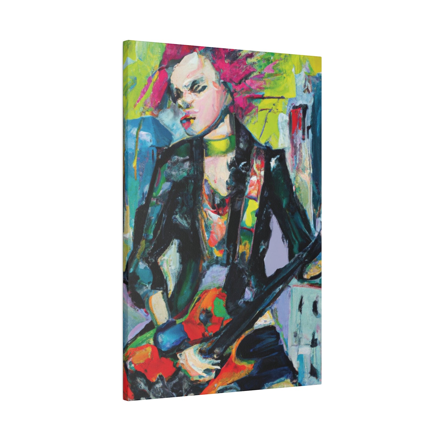 7258Y - Rockstar Oil Painting Style Print | Poster | Home Decor | Wall Art | Music Art | Canvas