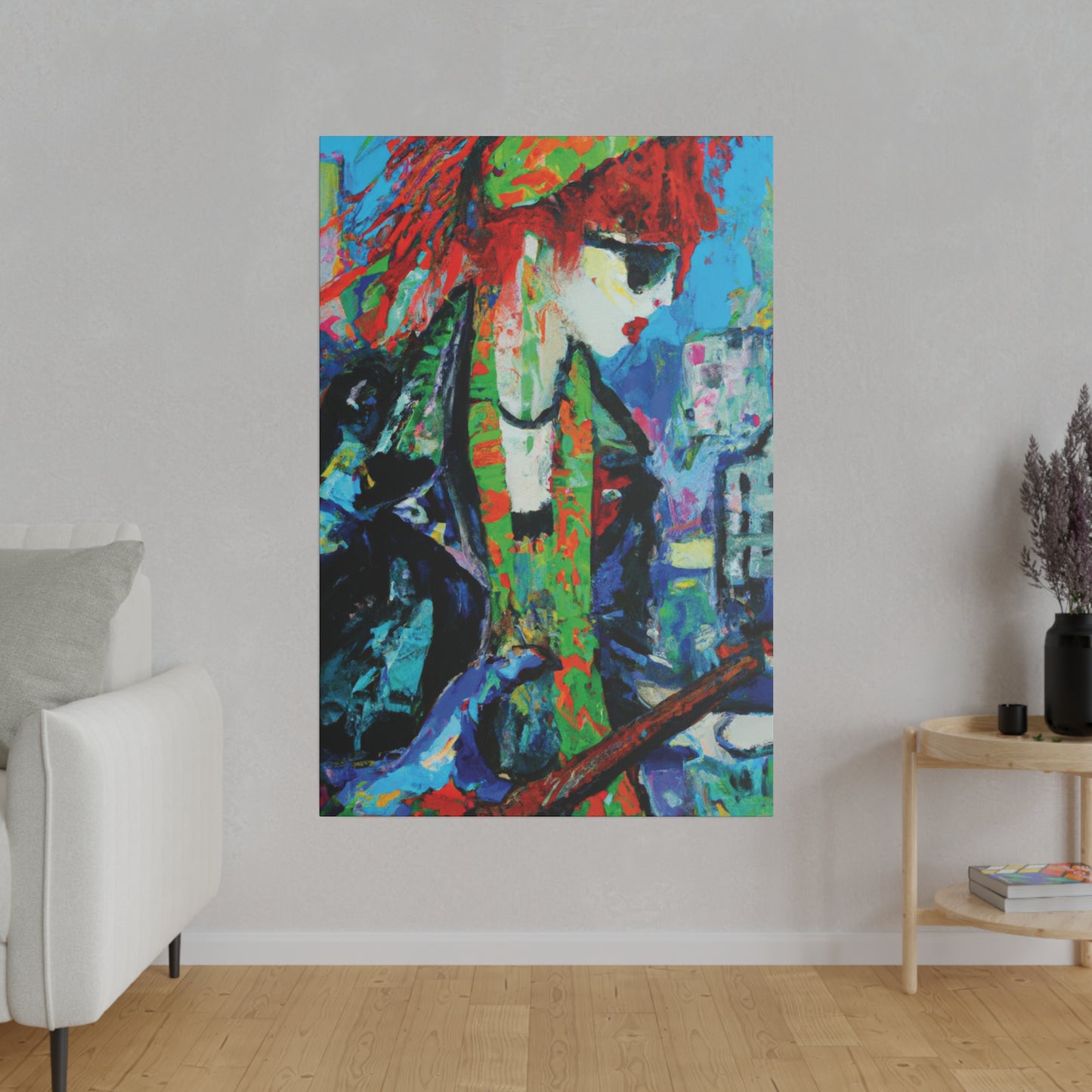 2398Y - Rockstar Oil Painting Style Print | Poster | Home Decor | Wall Art | Music Art | Canvas