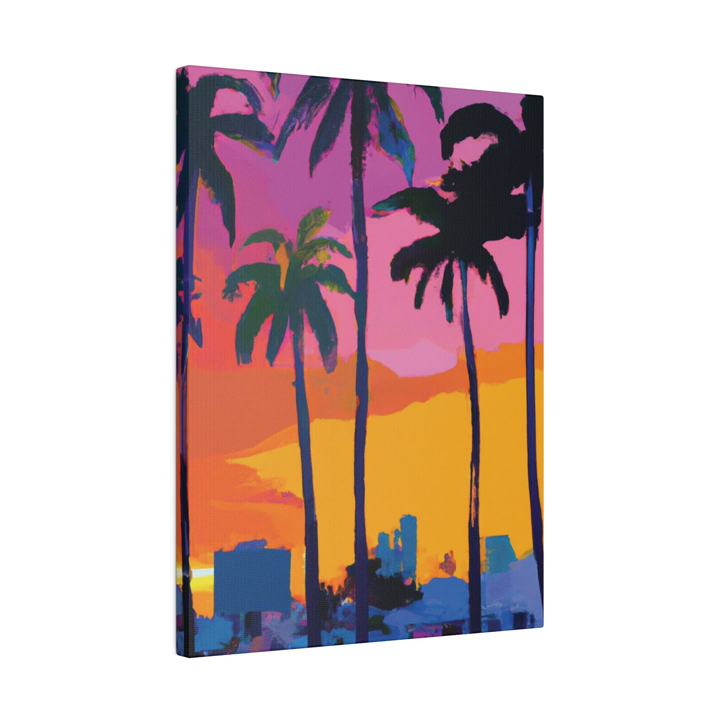 3546F - Miami Beach Sunset Painting Print | Miami | Beach | Sunset | Poster | Home Decor | Wall Art | Canvas