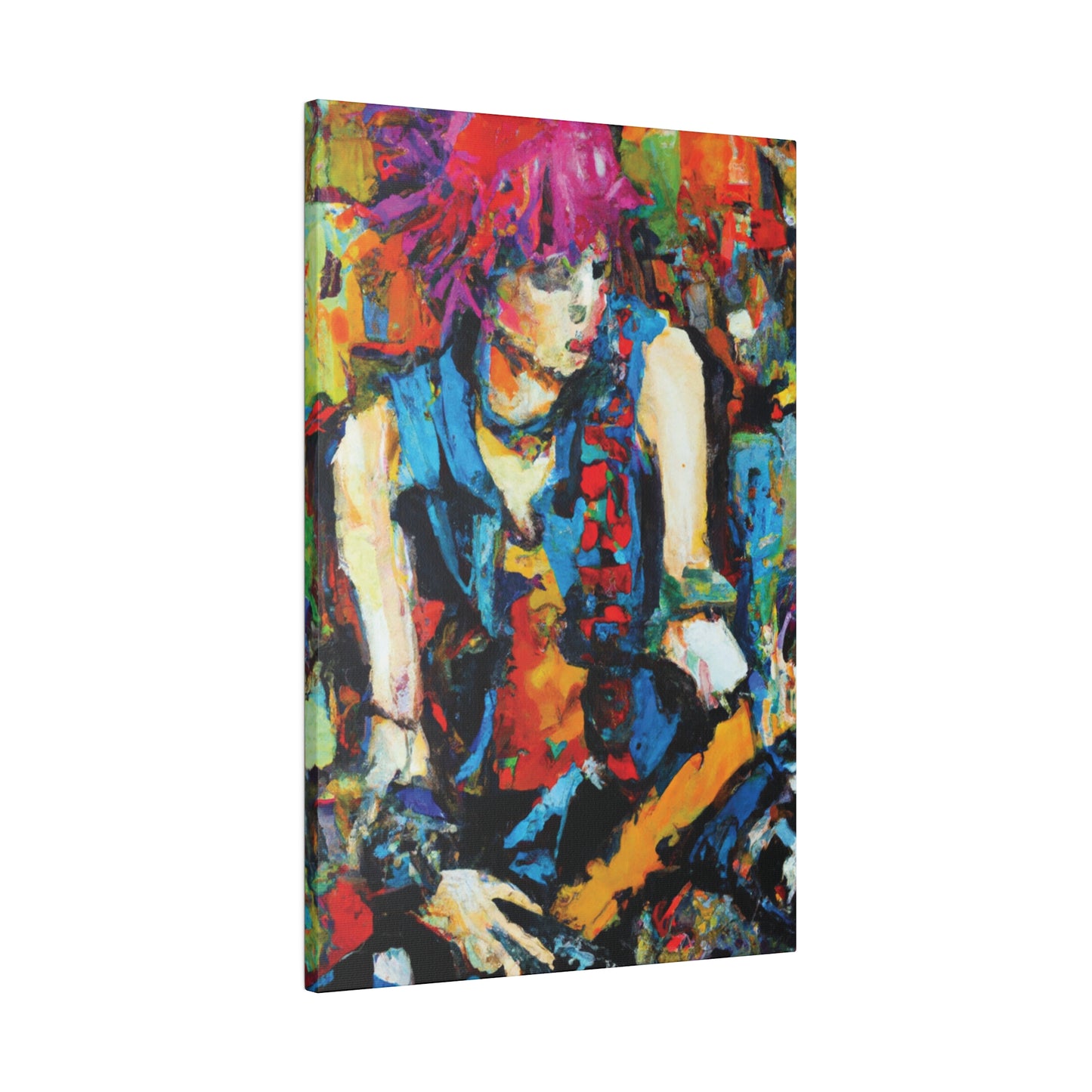 5373K - Rockstar Oil Painting Style Print | Poster | Home Decor | Wall Art | Music Art | Canvas