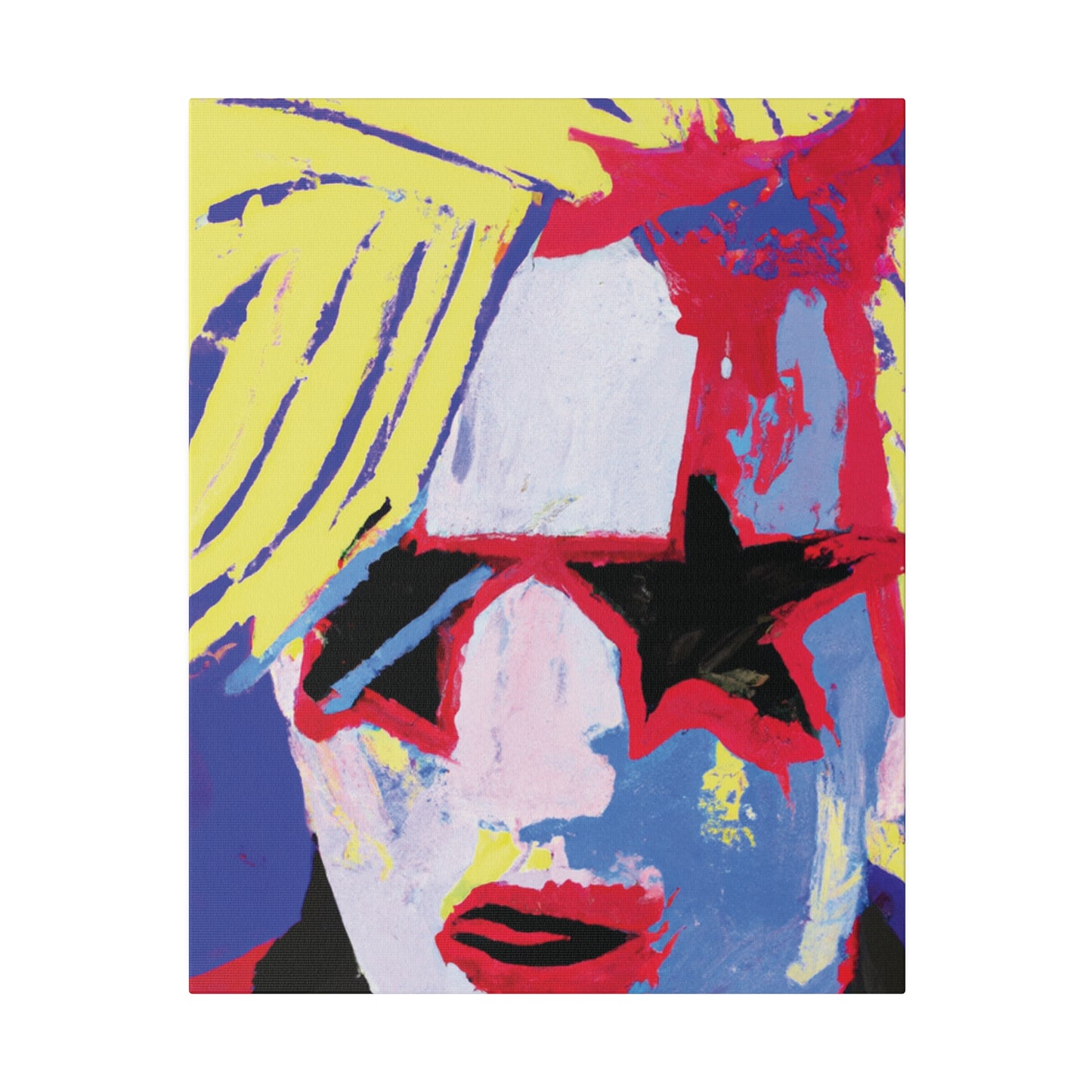 4762T - Rockstar Painting Print | Face | Abstract | Poster | Home Decor | Wall Art | Music Art | Canvas