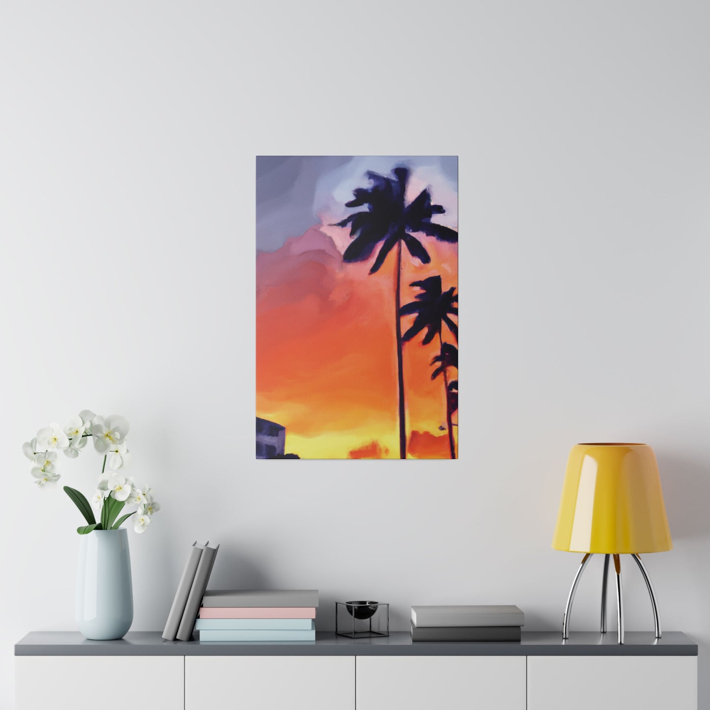 8625A - Miami Beach Sunset Painting Print | Miami | Beach | Sunset | Poster | Home Decor | Wall Art | Canvas