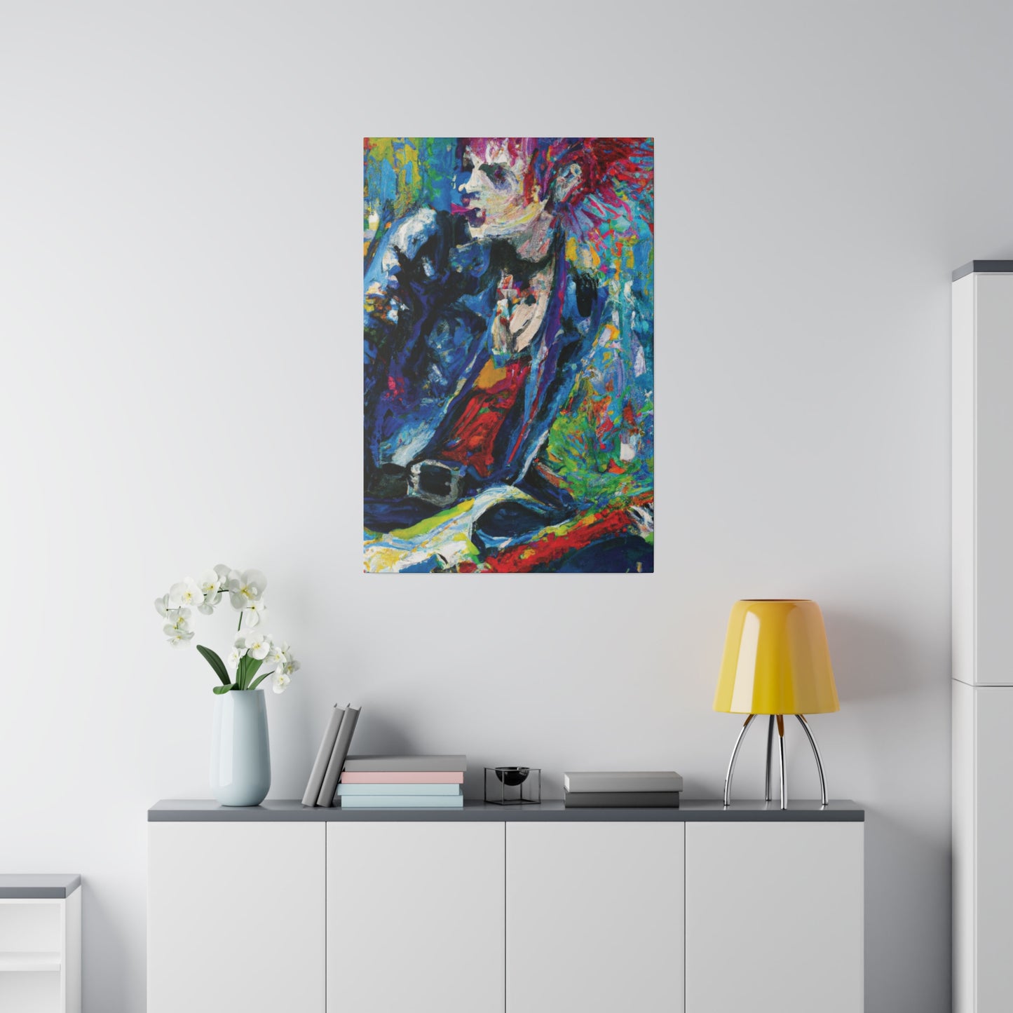 4672G - Rockstar Oil Painting Style Print | Poster | Home Decor | Wall Art | Music Art | Canvas