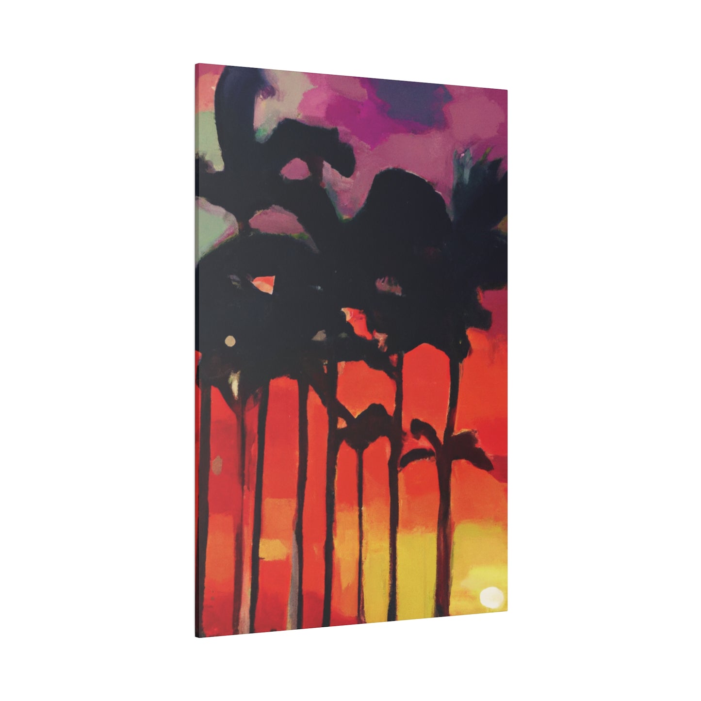 9653K - Miami Beach Sunset Painting Print | Miami | Beach | Sunset | Poster | Home Decor | Wall Art | Canvas
