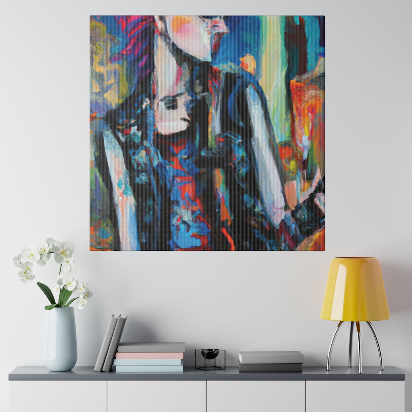 6491R - Rockstar Oil Painting Style Print | Poster | Home Decor | Wall Art | Music Art | Canvas