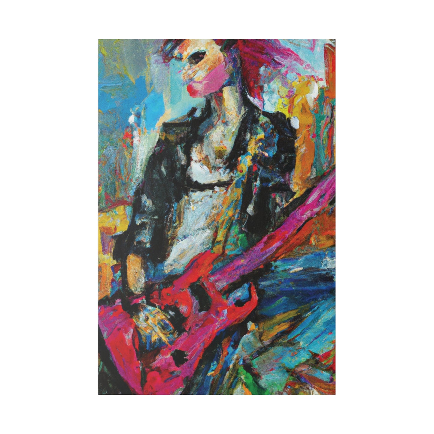 472O - Rockstar Oil Painting Style Print | Poster | Home Decor | Wall Art | Music Art | Canvas