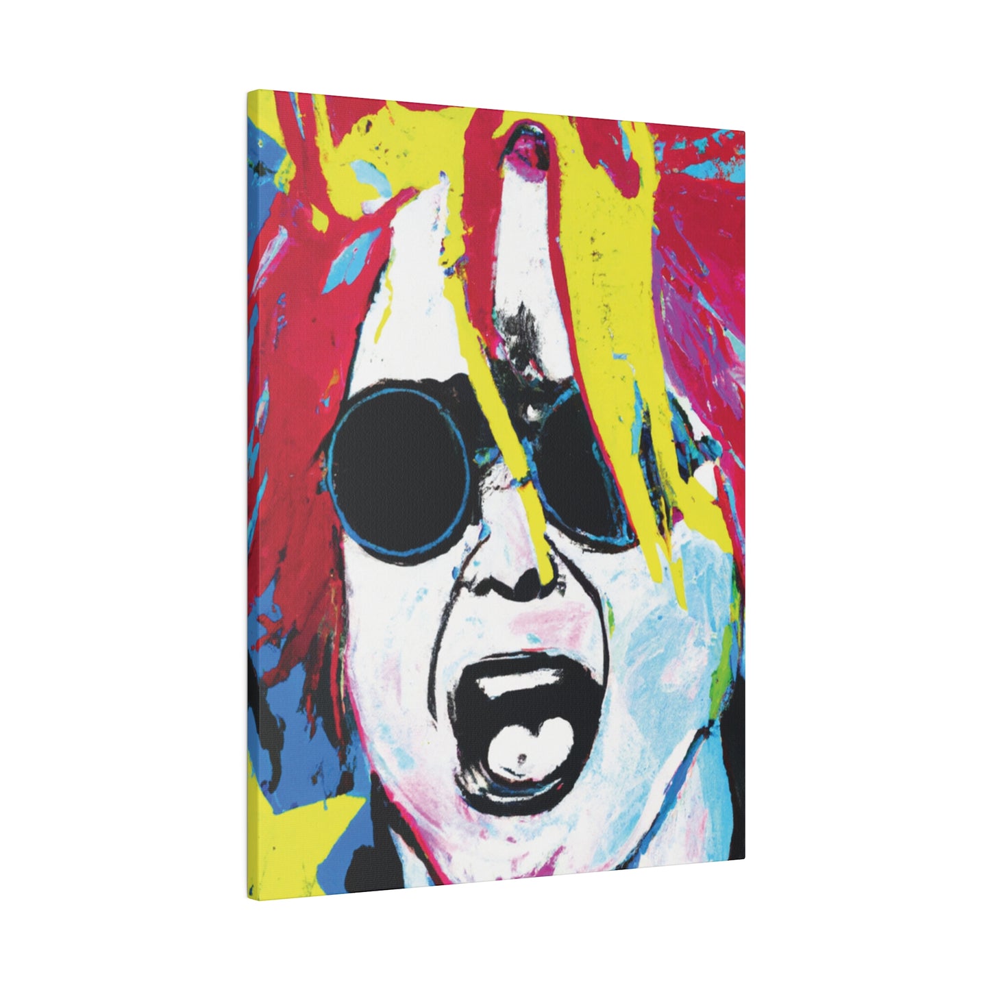 9456X - Rockstar Painting Print | Face | Abstract | Poster | Home Decor | Wall Art | Music Art | Canvas