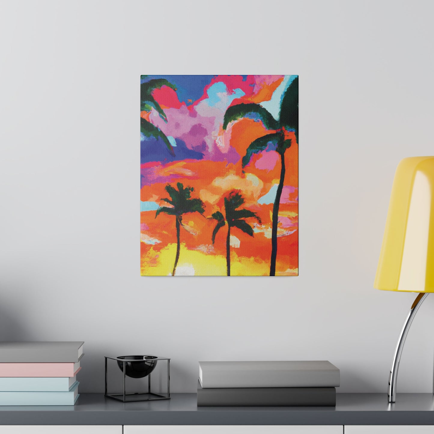 8579F - Miami Beach Sunset Painting Print | Miami | Beach | Sunset | Poster | Home Decor | Wall Art | Canvas