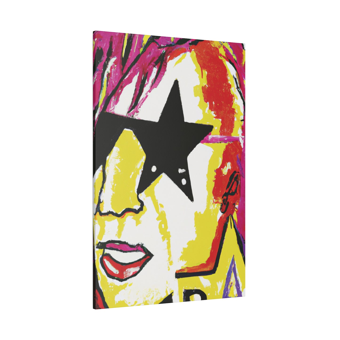 5698R - Rockstar Painting Print | Face | Abstract | Poster | Home Decor | Wall Art | Music Art | Canvas