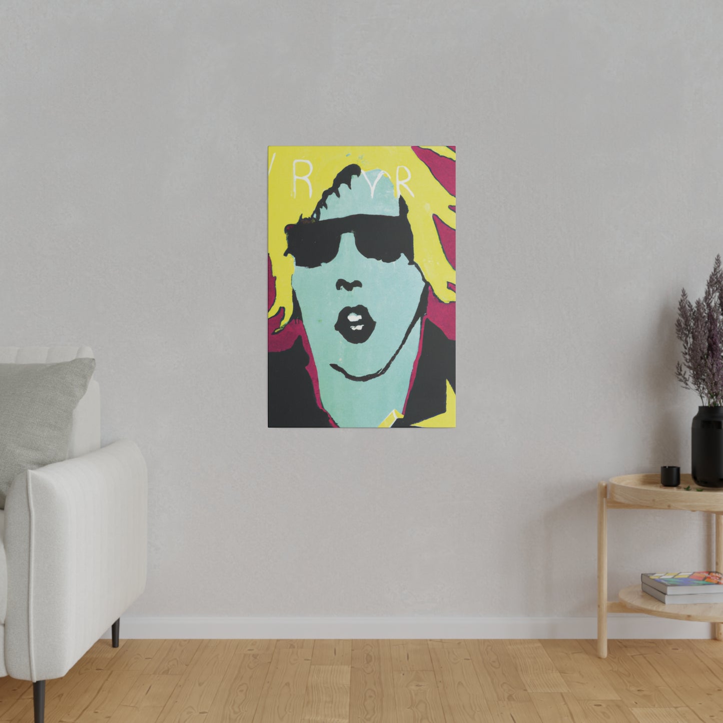 6542F - Rockstar Painting Print | Face | Abstract | Poster | Home Decor | Wall Art | Music Art | Canvas