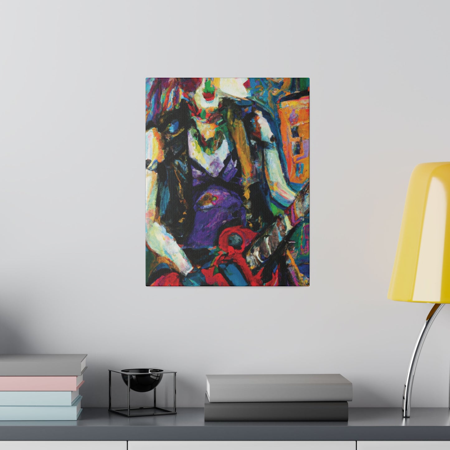 6874R - Rockstar Oil Painting Style Print | Poster | Home Decor | Wall Art | Music Art | Canvas