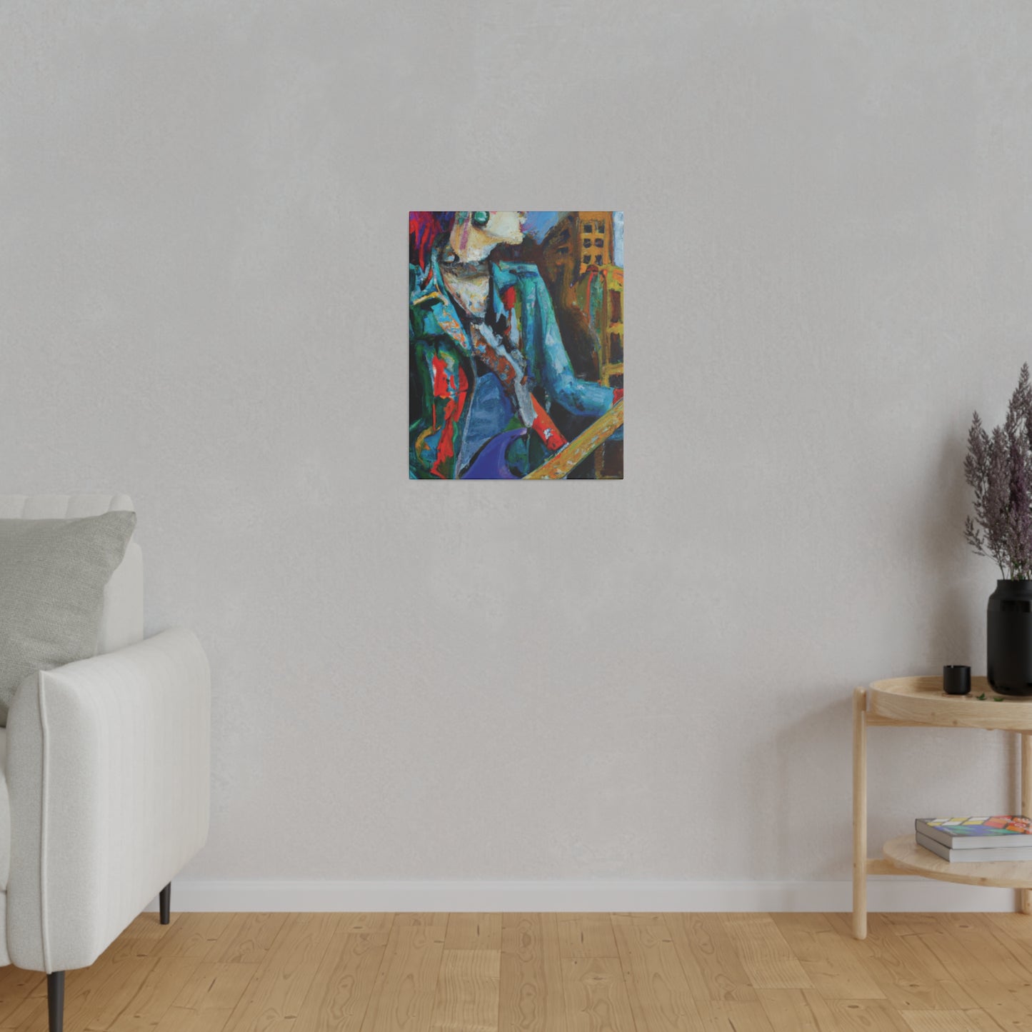 8911G - Rockstar Oil Painting Style Print | Poster | Home Decor | Wall Art | Music Art | Canvas