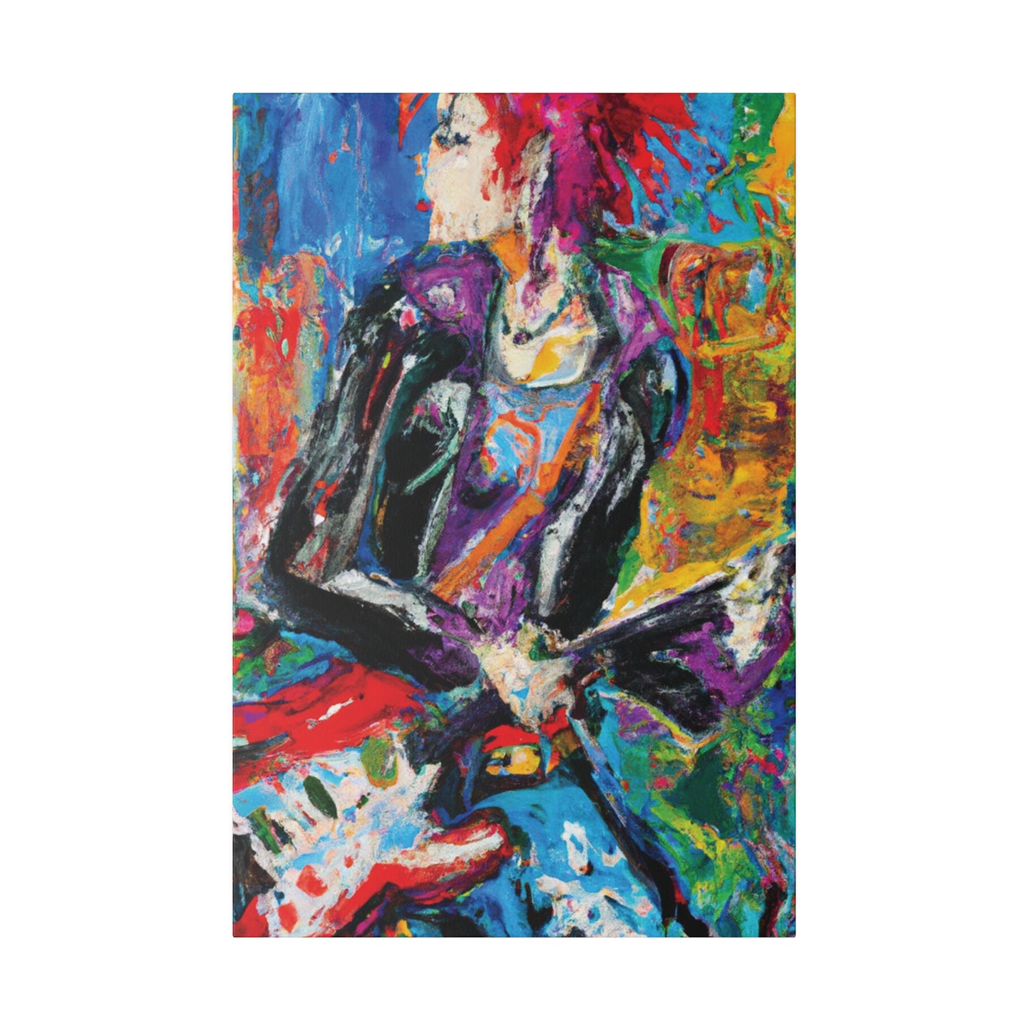 7254X - Rockstar Oil Painting Style Print | Poster | Home Decor | Wall Art | Music Art | Canvas