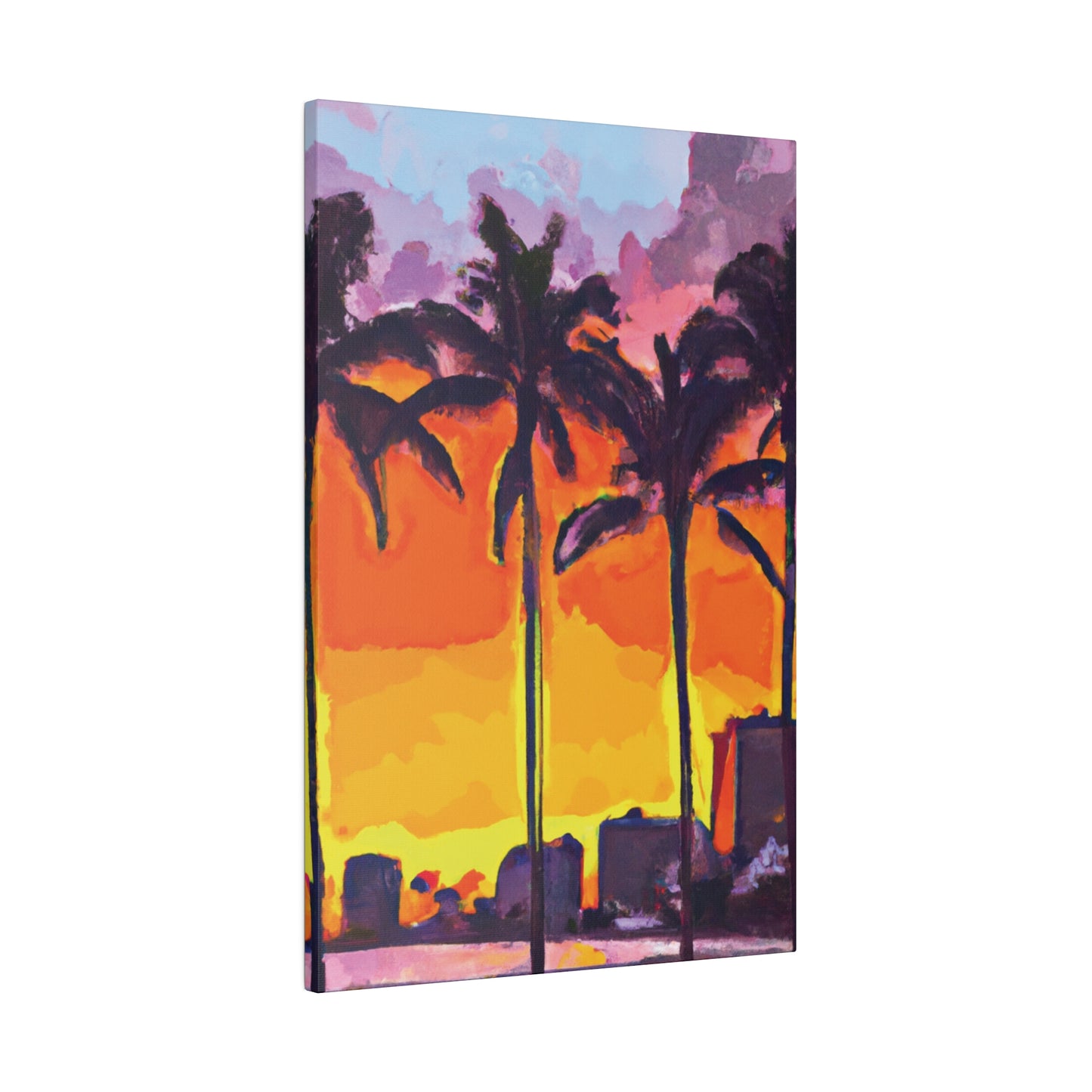 7392A - Miami Beach Sunset Painting Print | Miami | Beach | Sunset | Poster | Home Decor | Wall Art | Canvas