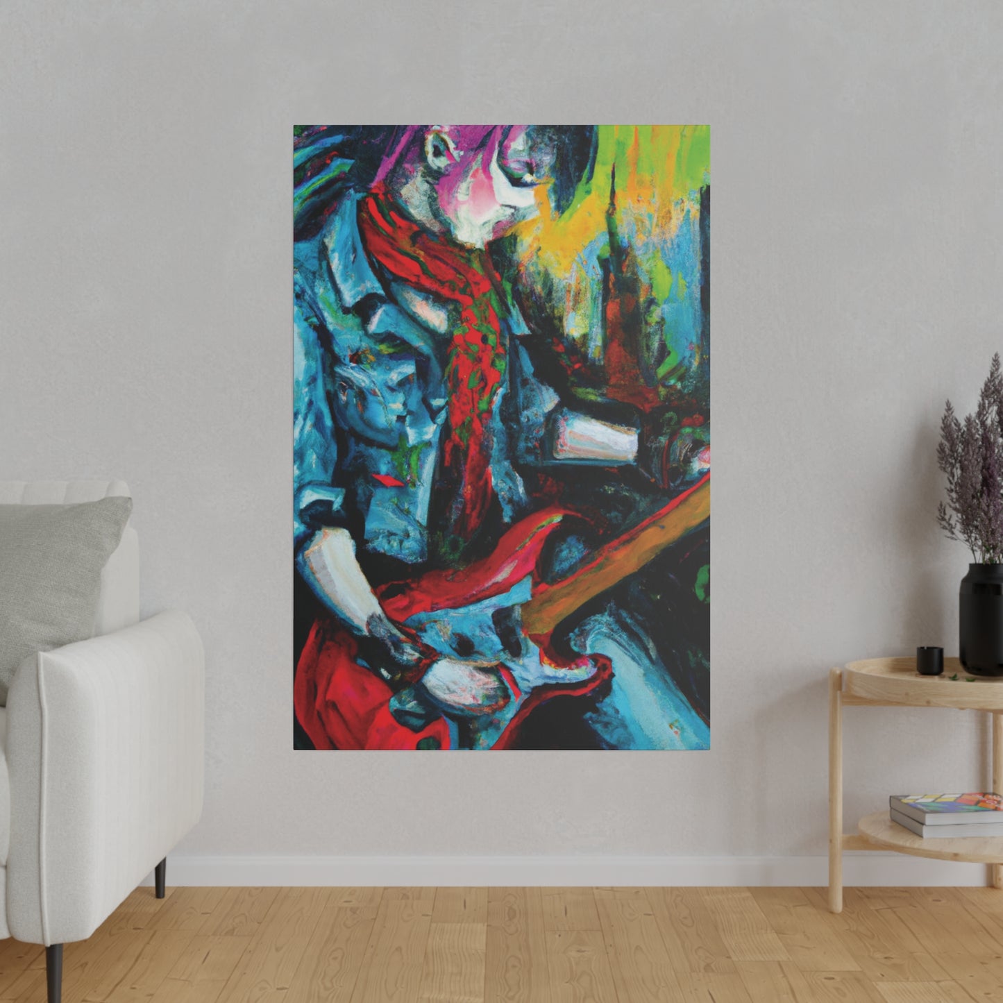 8367D - Rockstar Oil Painting Style Print | Poster | Home Decor | Wall Art | Music Art | Canvas