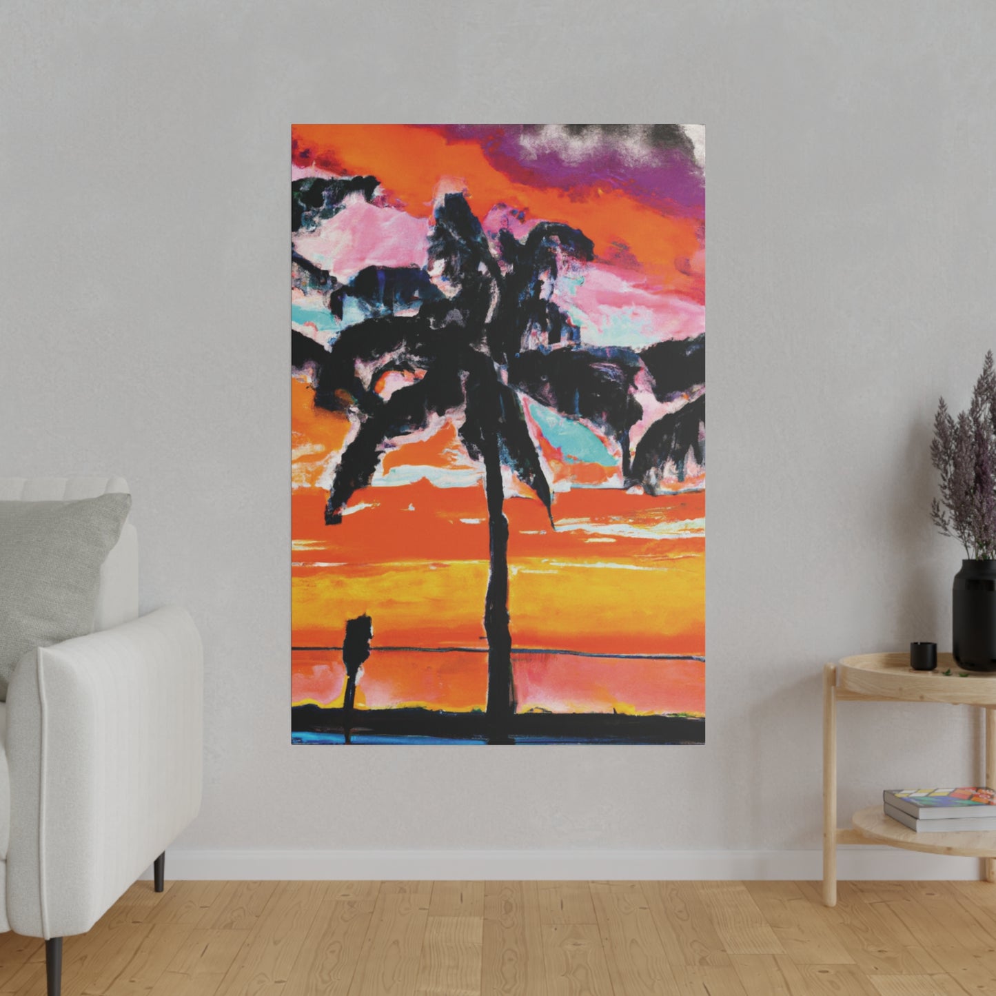 8371S - Miami Beach Sunset Painting Print | Miami | Beach | Sunset | Poster | Home Decor | Wall Art | Canvas