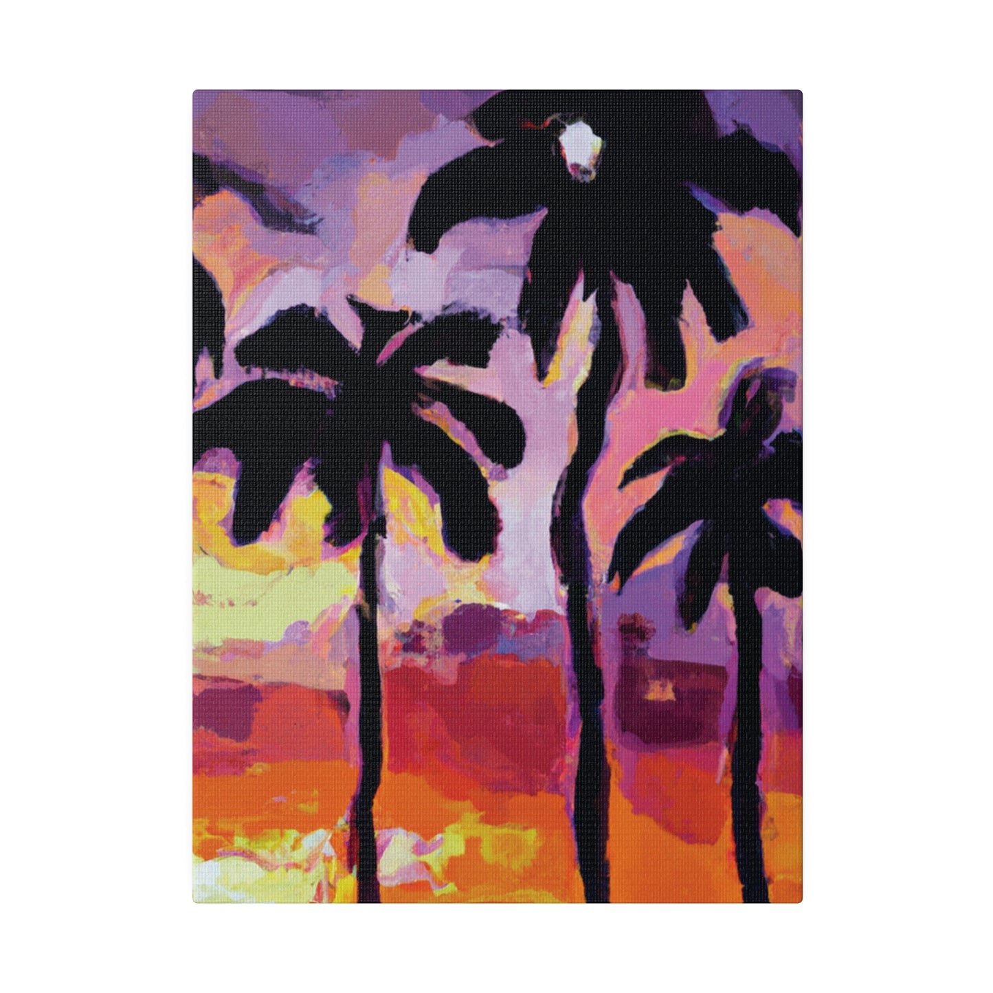 7449F - Miami Beach Sunset Painting Print | Miami | Beach | Sunset | Poster | Home Decor | Wall Art | Canvas