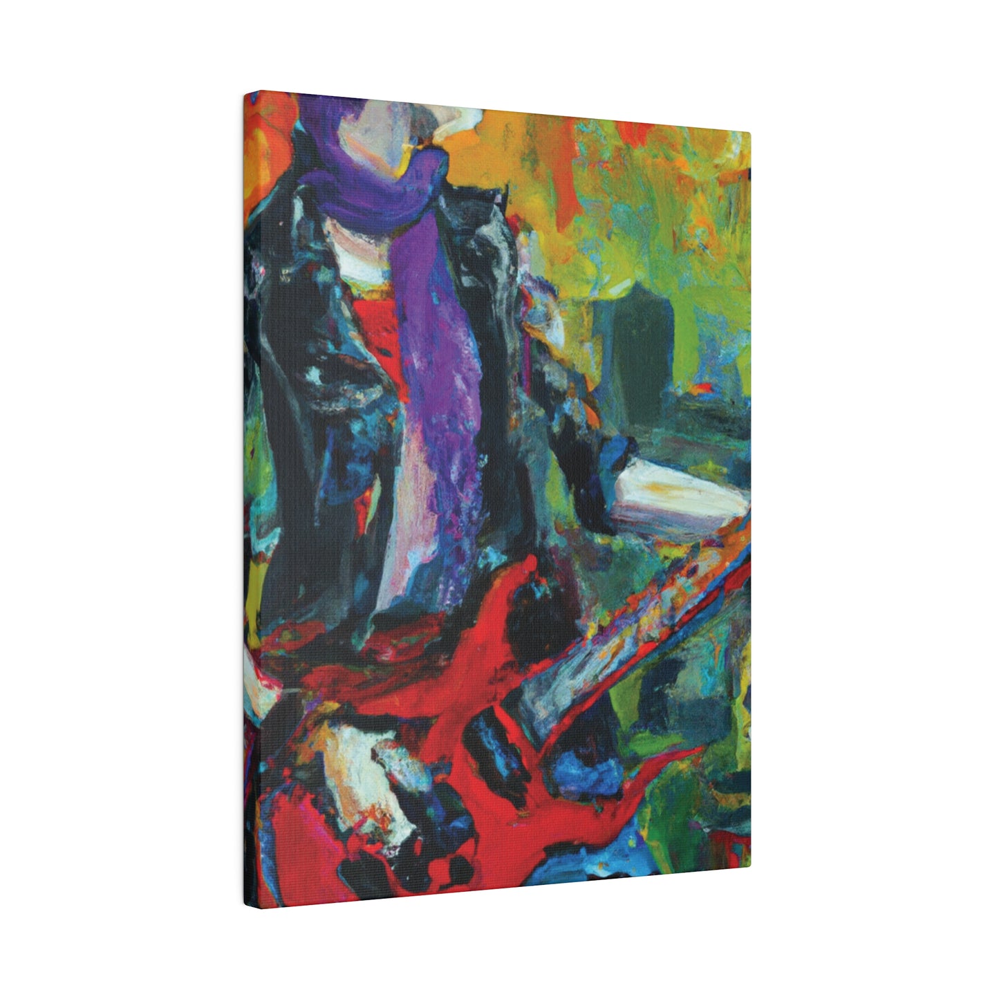 9823K - Rockstar Oil Painting Style Print | Poster | Home Decor | Wall Art | Music Art | Canvas