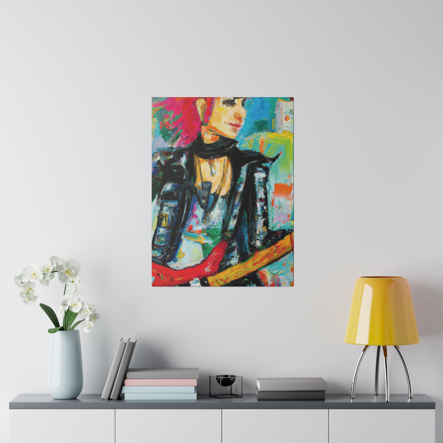 9554L - Rockstar Oil Painting Style Print | Poster | Home Decor | Wall Art | Music Art | Canvas