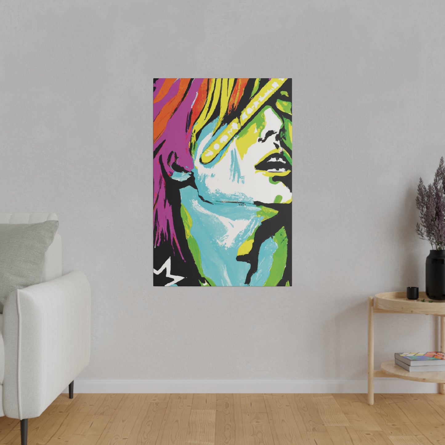 2120E - Rockstar Painting Print | Face | Abstract | Poster | Home Decor | Wall Art | Music Art | Canvas