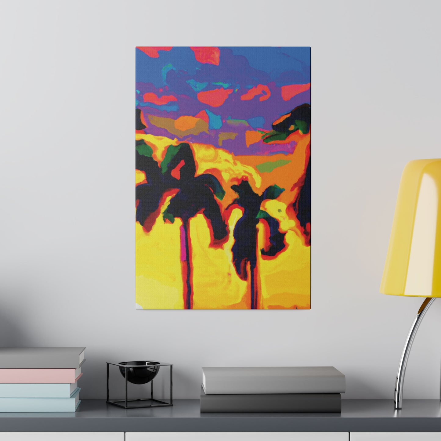 7121s - Miami Beach Sunset Painting Print | Miami | Beach | Sunset | Poster | Home Decor | Wall Art | Canvas