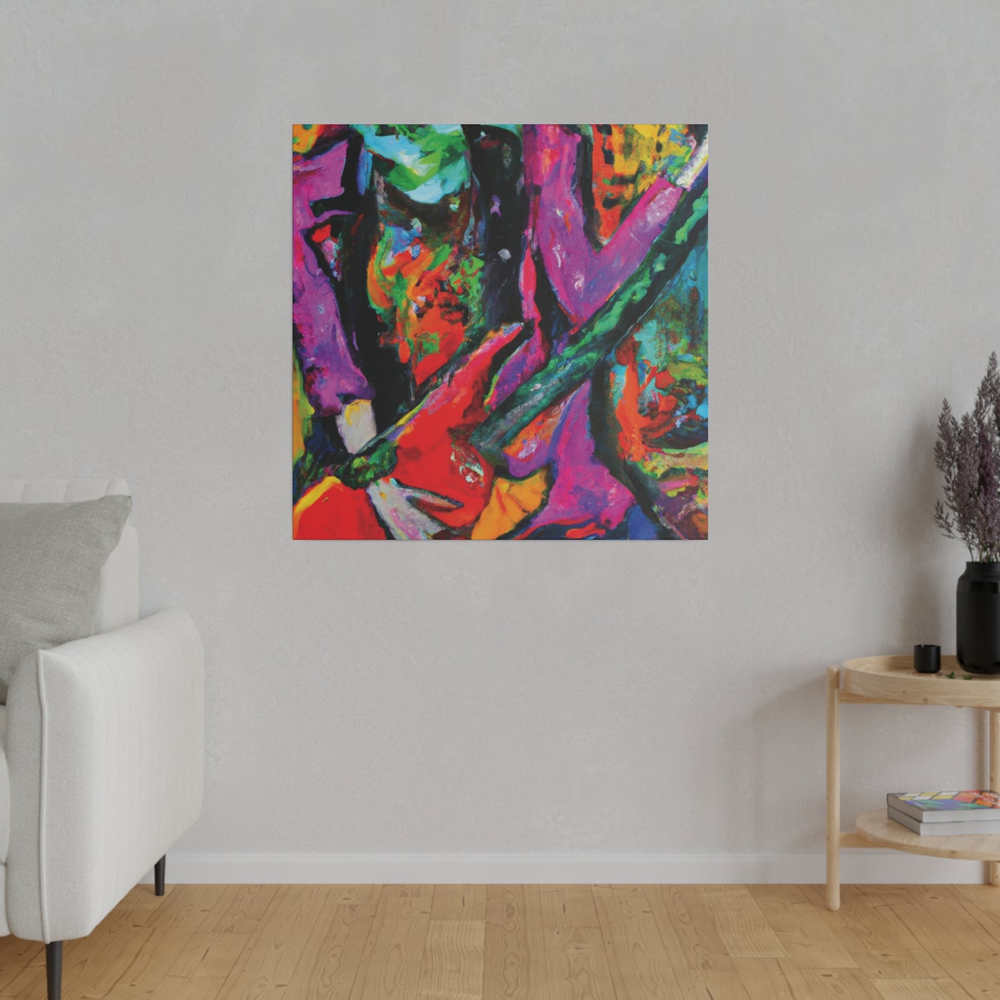 3861D - Rockstar Oil Painting Style Print | Poster | Home Decor | Wall Art | Music Art | Canvas