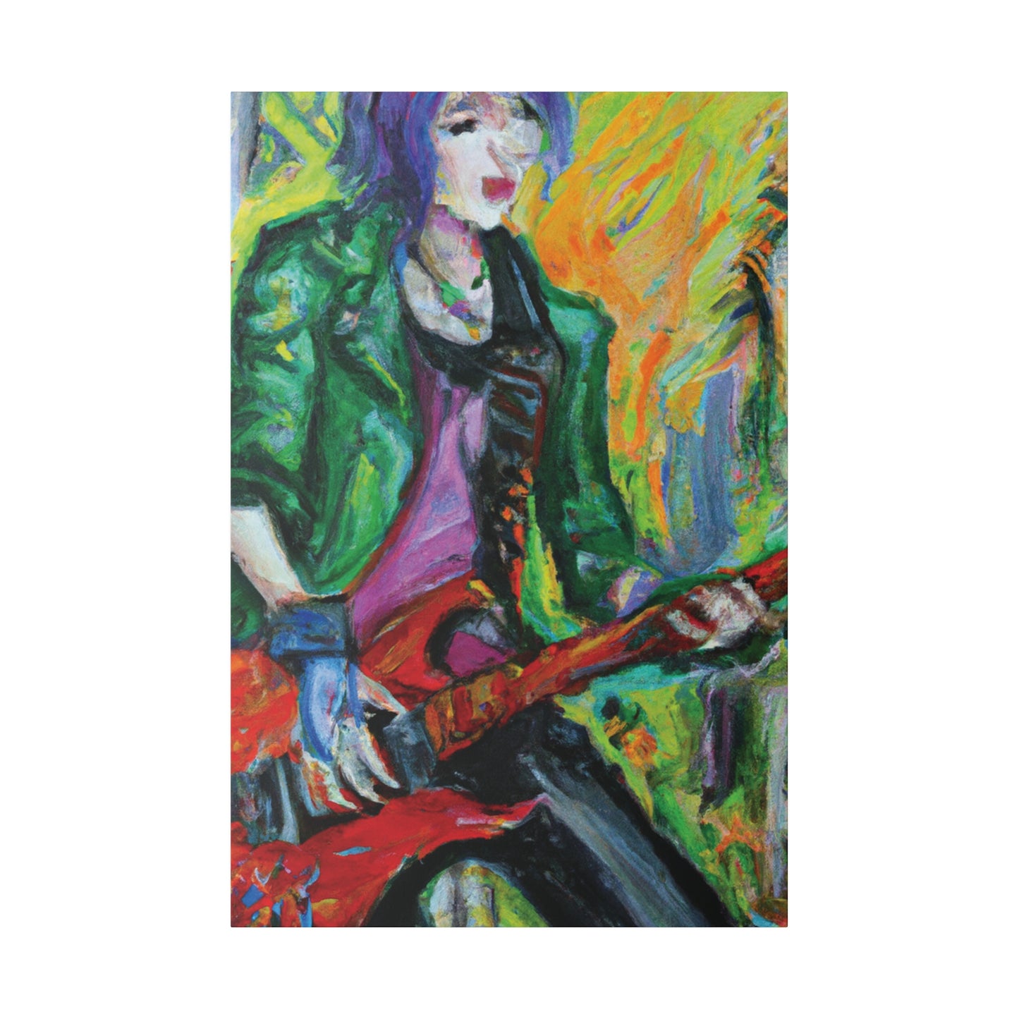 8272F - Rockstar Oil Painting Style Print | Poster | Home Decor | Wall Art | Music Art | Canvas