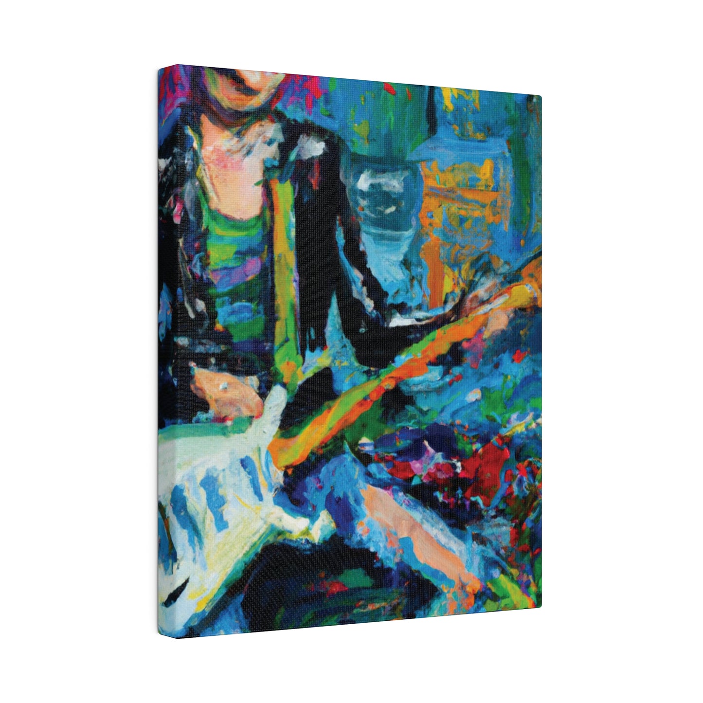 6774A - Rockstar Oil Painting Style Print | Poster | Home Decor | Wall Art | Music Art | Canvas