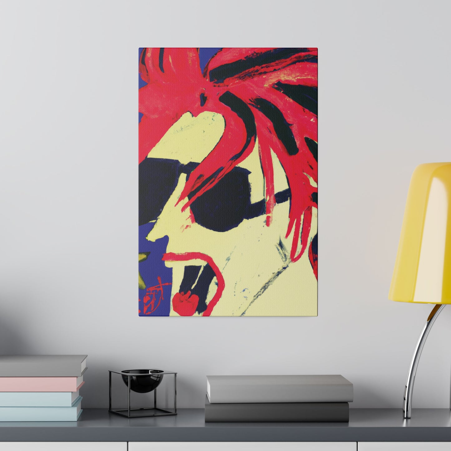 8409V - Rockstar Painting Print | Face | Abstract | Poster | Home Decor | Wall Art | Music Art | Canvas