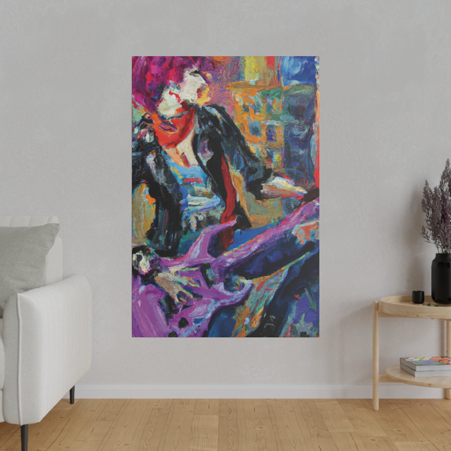 4827X - Rockstar Oil Painting Style Print | Poster | Home Decor | Wall Art | Music Art | Canvas